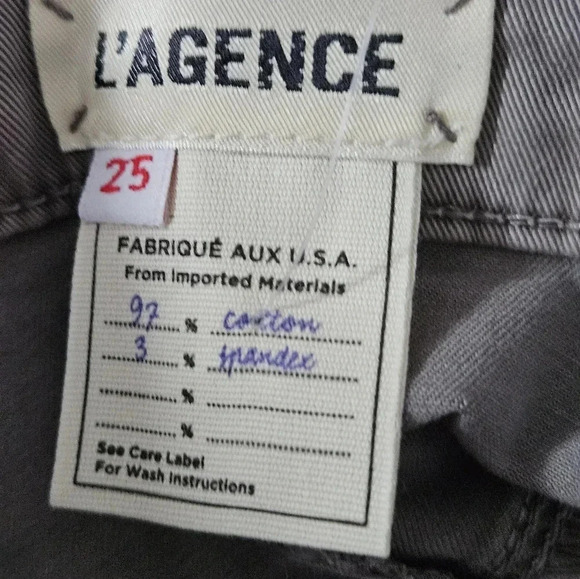 L'Agence Audrey‎ Mid-Rise Denim Cut-Off Jean Shorts NWT Size 25 grey - Picture 4 of 5